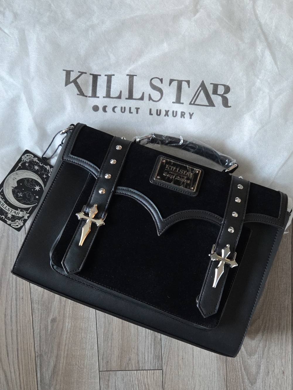 Killstar Drake Black Messenger Bag Purse